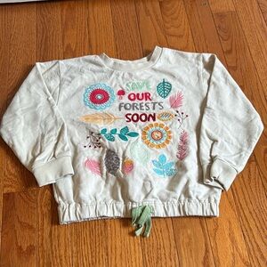 Peek Toddler Embroidered “Save Our Forrest’s Soon” Sweatshirt